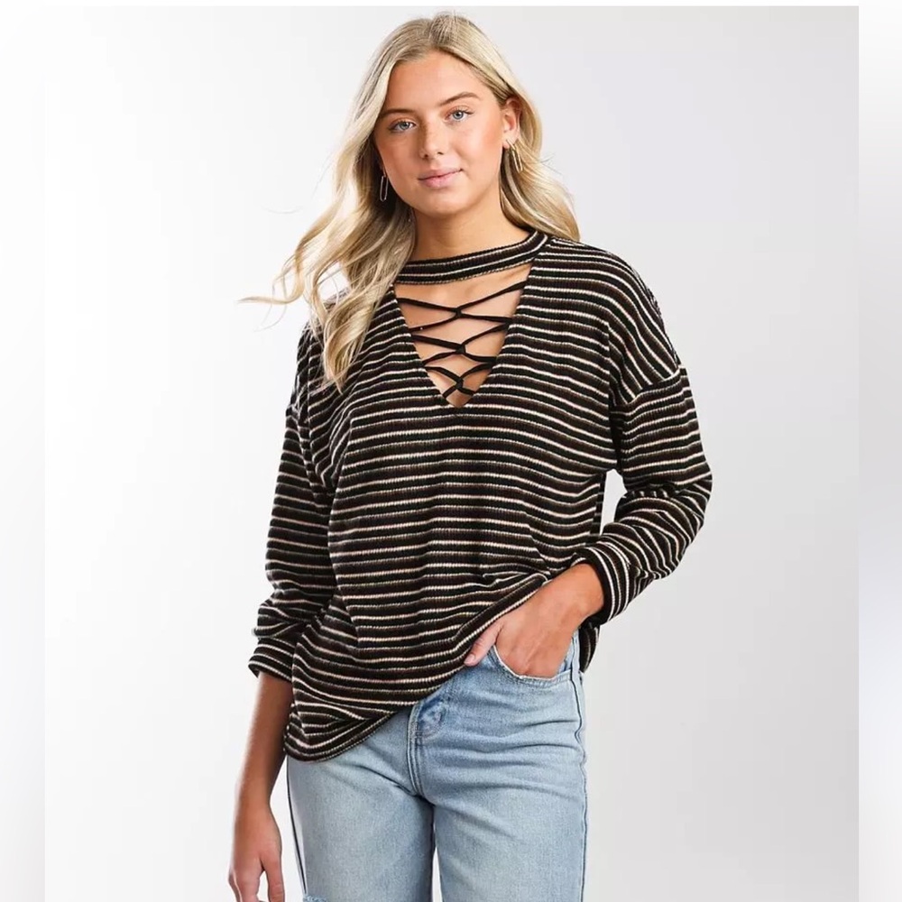 Gilded Intent Buckle Long Sleeve Shirt Size M